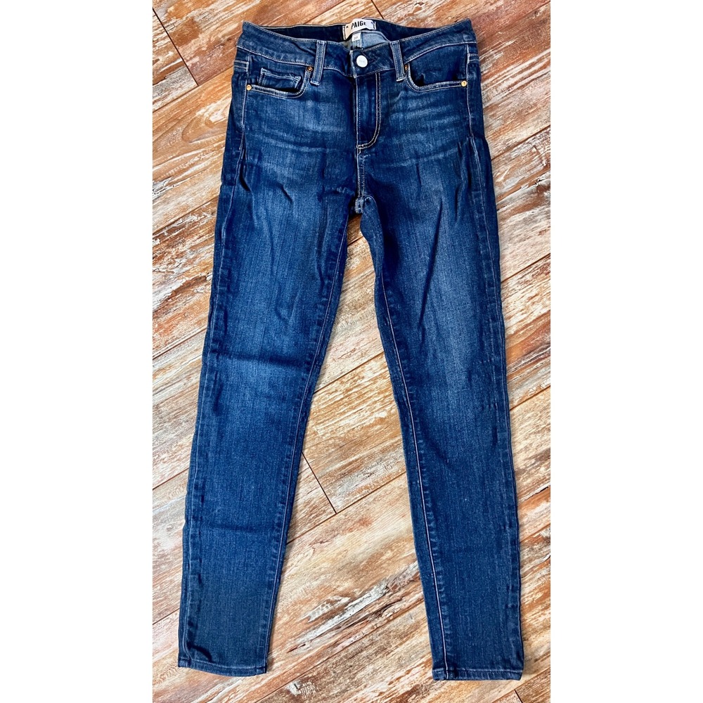 PAIGE‎ Verdugo Ankle Skinny Jeans Womens 27 Dark Wash Stretch Denim